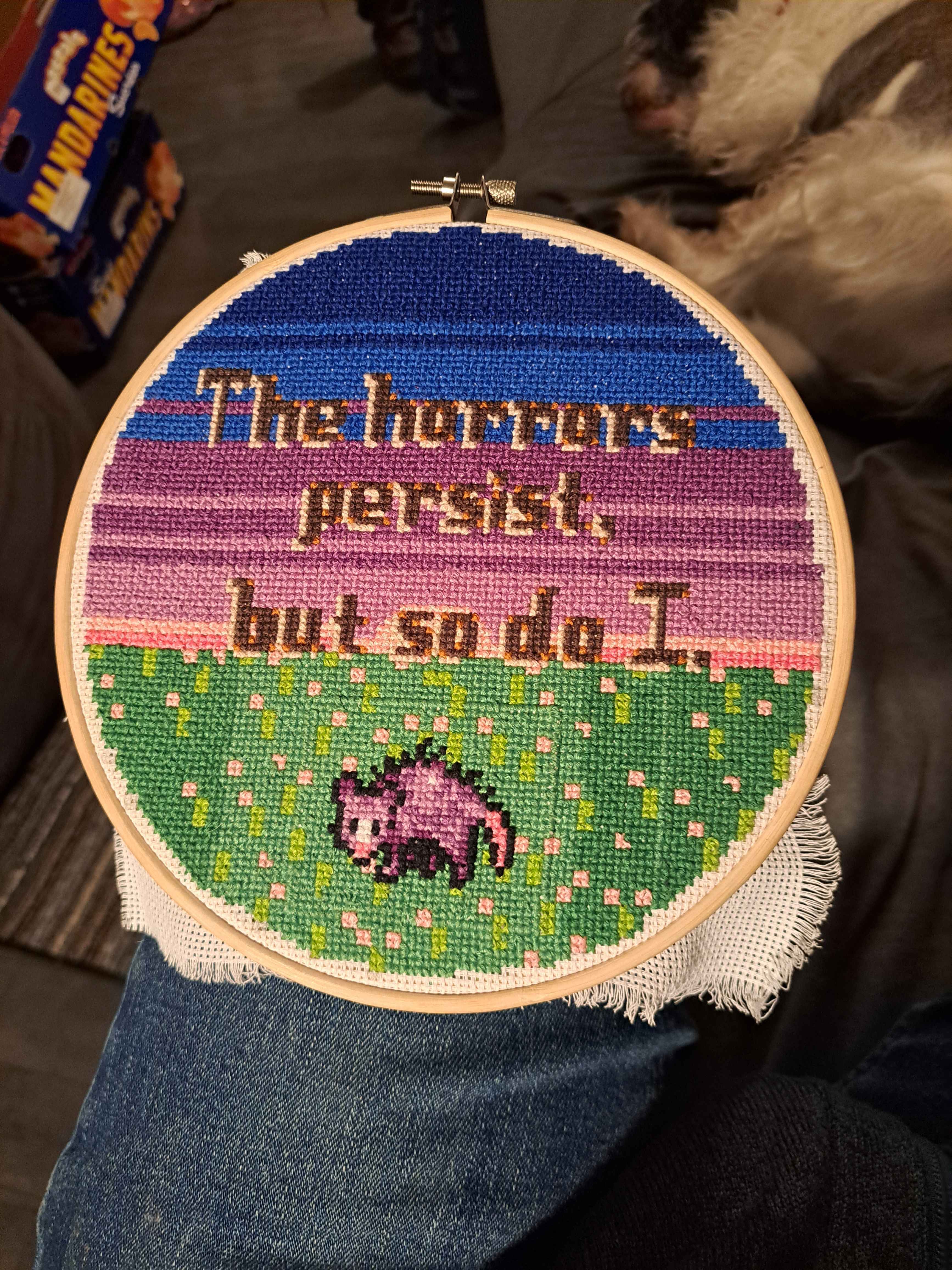 "The horrors persist, but so do I."